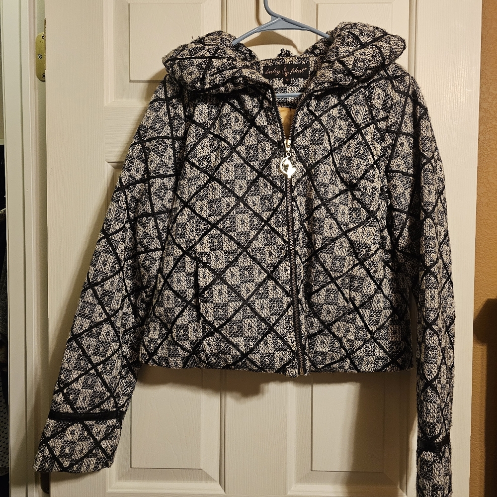 Baby Phat Black and White Patterned Jacket